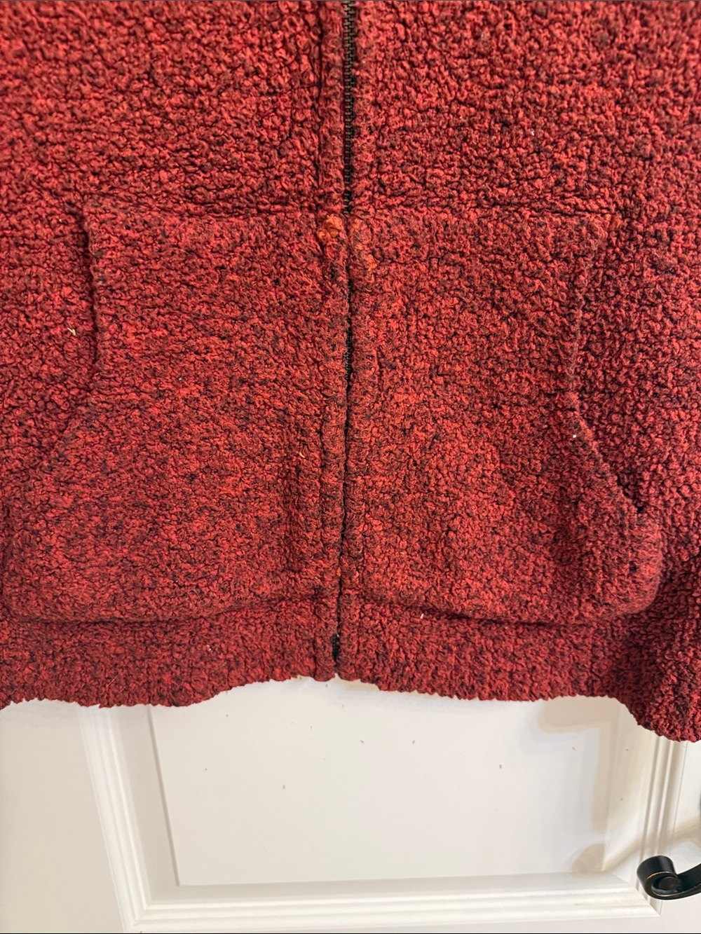 Natural Reflections Rust Zip-Front Teddy Jacket - Picture 3 of 5